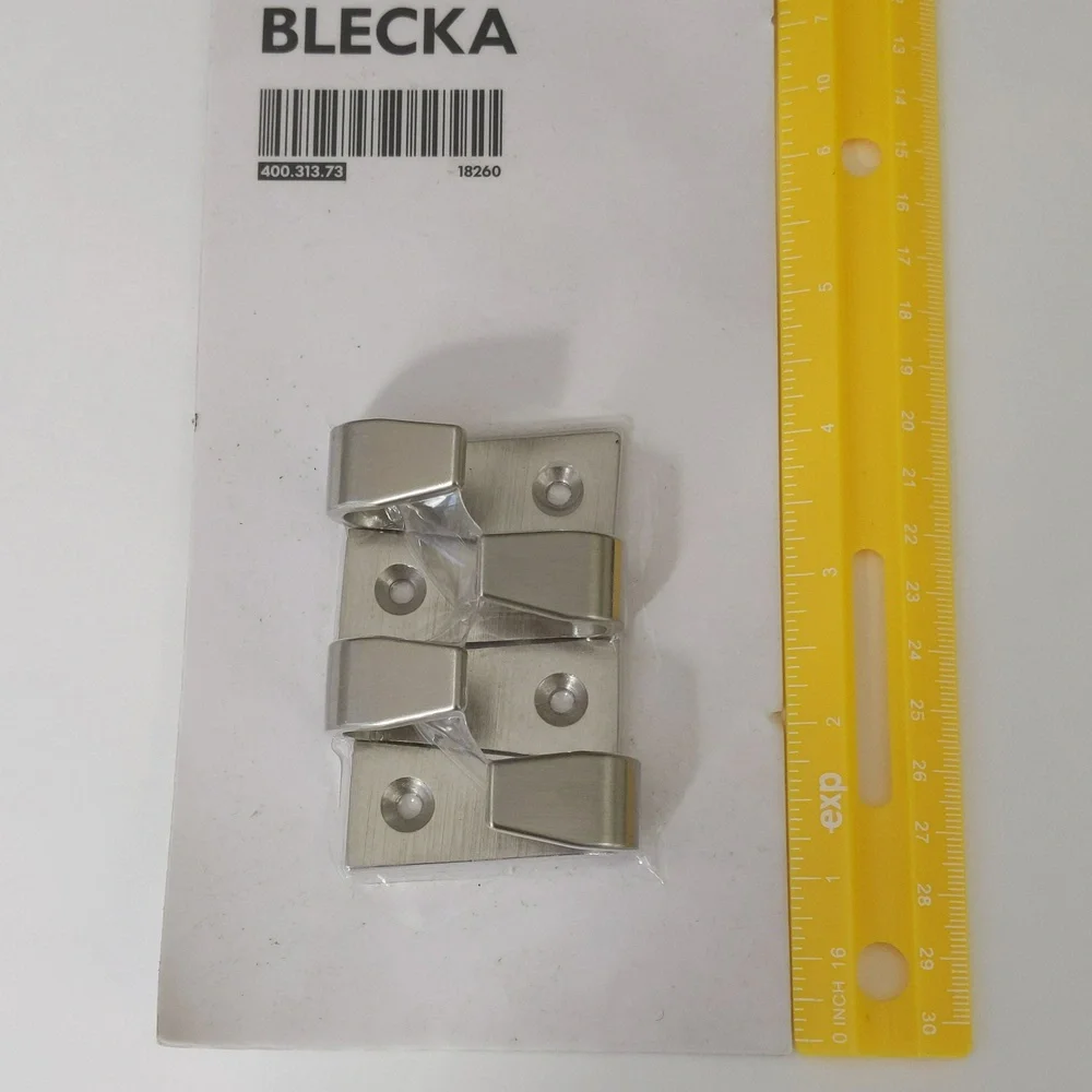IKEA Blecka 4 Silver Hooks